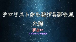 夢占い-テロリストから逃げる