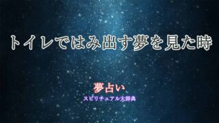 夢占い-トイレ-はみ出す