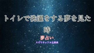 夢占い-トイレで洗濯
