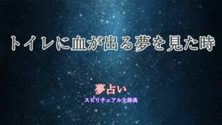 夢占い-トイレに血