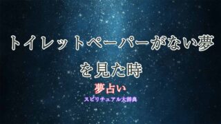 夢占い-トイレットペーパーない