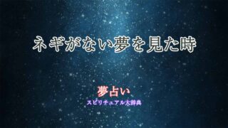 夢占い-ネギないと
