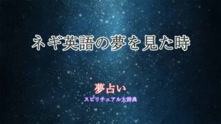 夢占い-ネギ英語