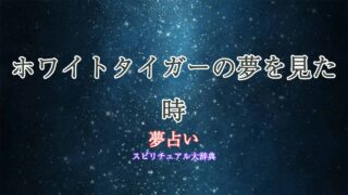 夢占い-ホワイトタイガー