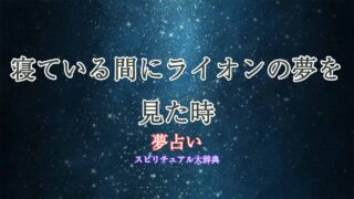 夢占い-ライオン-寝てる