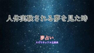 夢占い-人体実験される
