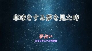 夢占い-卓球する