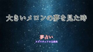 夢占い-大きいメロン