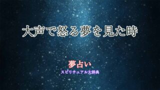 夢占い-大声で怒る
