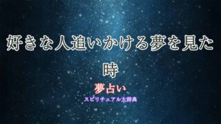 夢占い-好きな人追いかける
