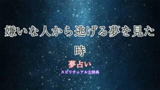 夢占い-嫌いな人から逃げる