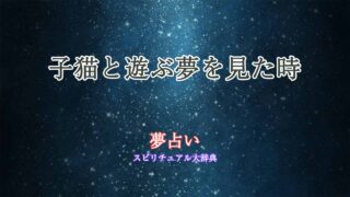 夢占い-子猫と遊ぶ