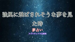 夢占い-強風-飛ばされそう