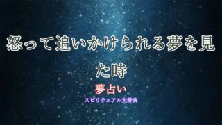夢占い-怒って追いかける
