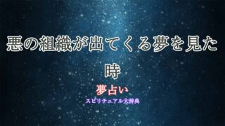夢占い-悪の組織