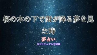 夢占い-桜-雨