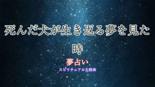夢占い-死んだ犬が生き返る