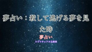 夢占い-殺して逃げる