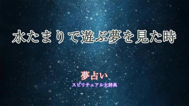 夢占い-水たまりで遊ぶ