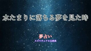 夢占い-水たまりに落ちる