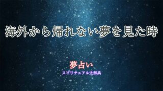 夢占い-海外-から帰れない