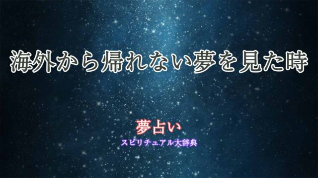 夢占い-海外-から帰れない