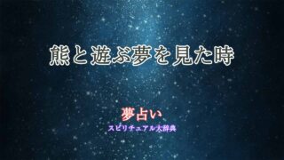 夢占い-熊と遊ぶ