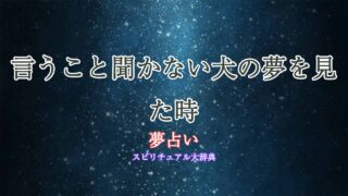 夢占い-犬-言うこと聞かない
