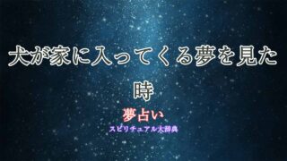 夢占い-犬が家に入ってくる