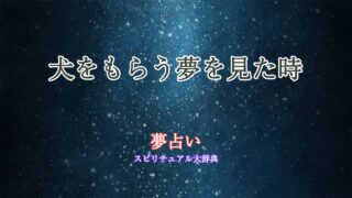 夢占い-犬もらう