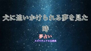 夢占い-犬追いかける