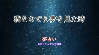 夢占い-猫-なでる