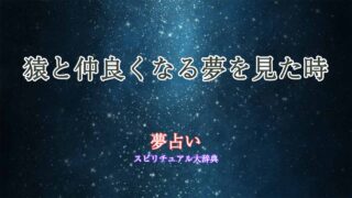 夢占い-猿と仲良くなる