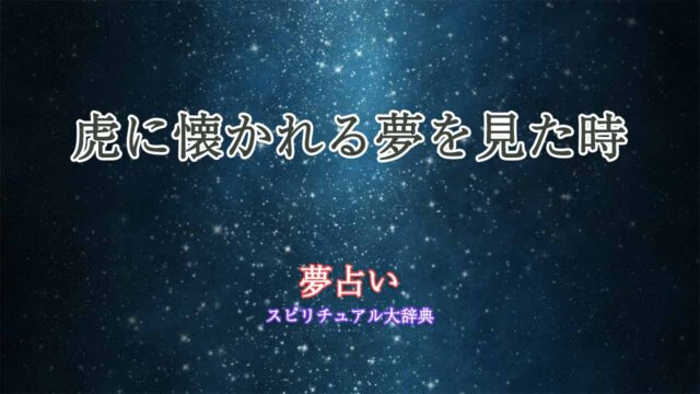 夢占い-虎に懐かれる