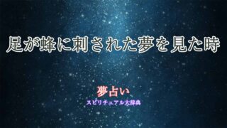 夢占い-蜂に刺された-足