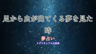 夢占い-足から虫が出てくる
