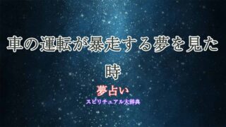 夢占い-車の運転-暴走