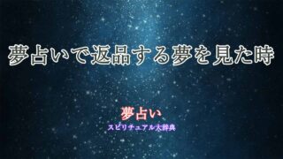 夢占い-返品する