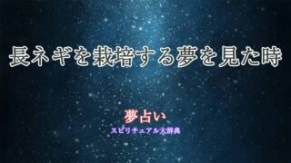 夢占い-長ネギ栽培