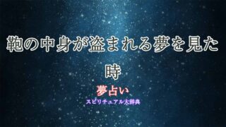 夢占い-鞄の中身盗まれる