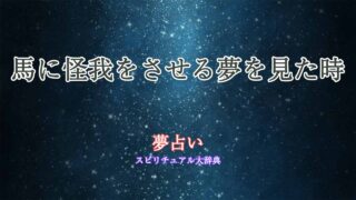 夢占い-馬-怪我