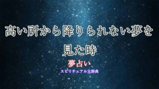 夢占い-高い所-降りられない