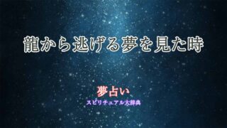 夢占い-龍から逃げる