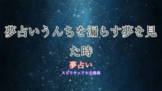 夢占いうんちを漏らす