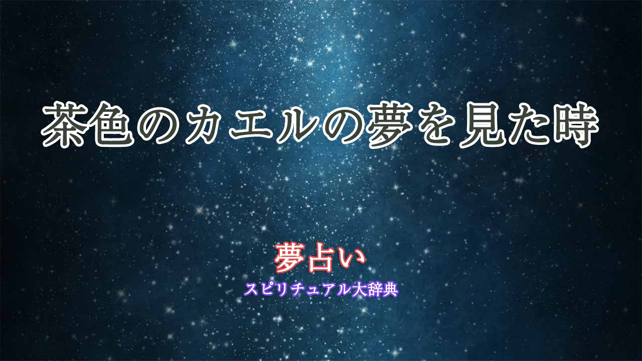 夢占いカエル-茶色