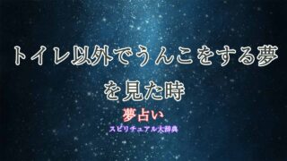 夢占いトイレ以外でうんこ