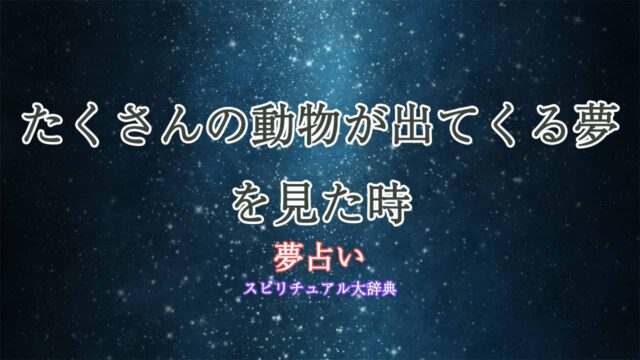 夢占い動物-たくさん