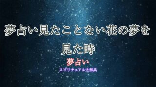 夢占い見たことない花