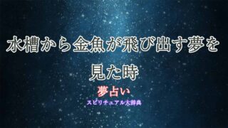 夢占い金魚-水槽-飛び出し