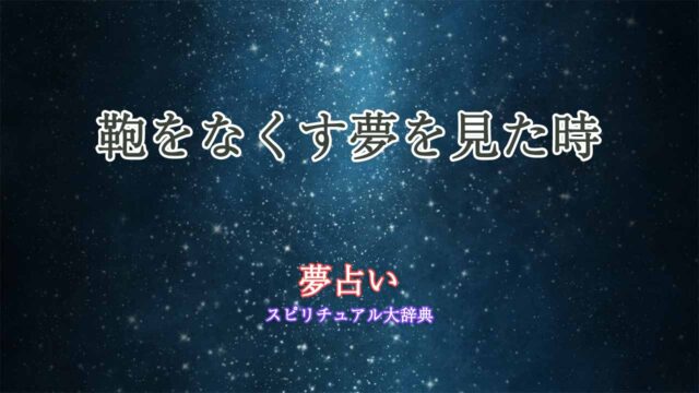 夢占い鞄なくす